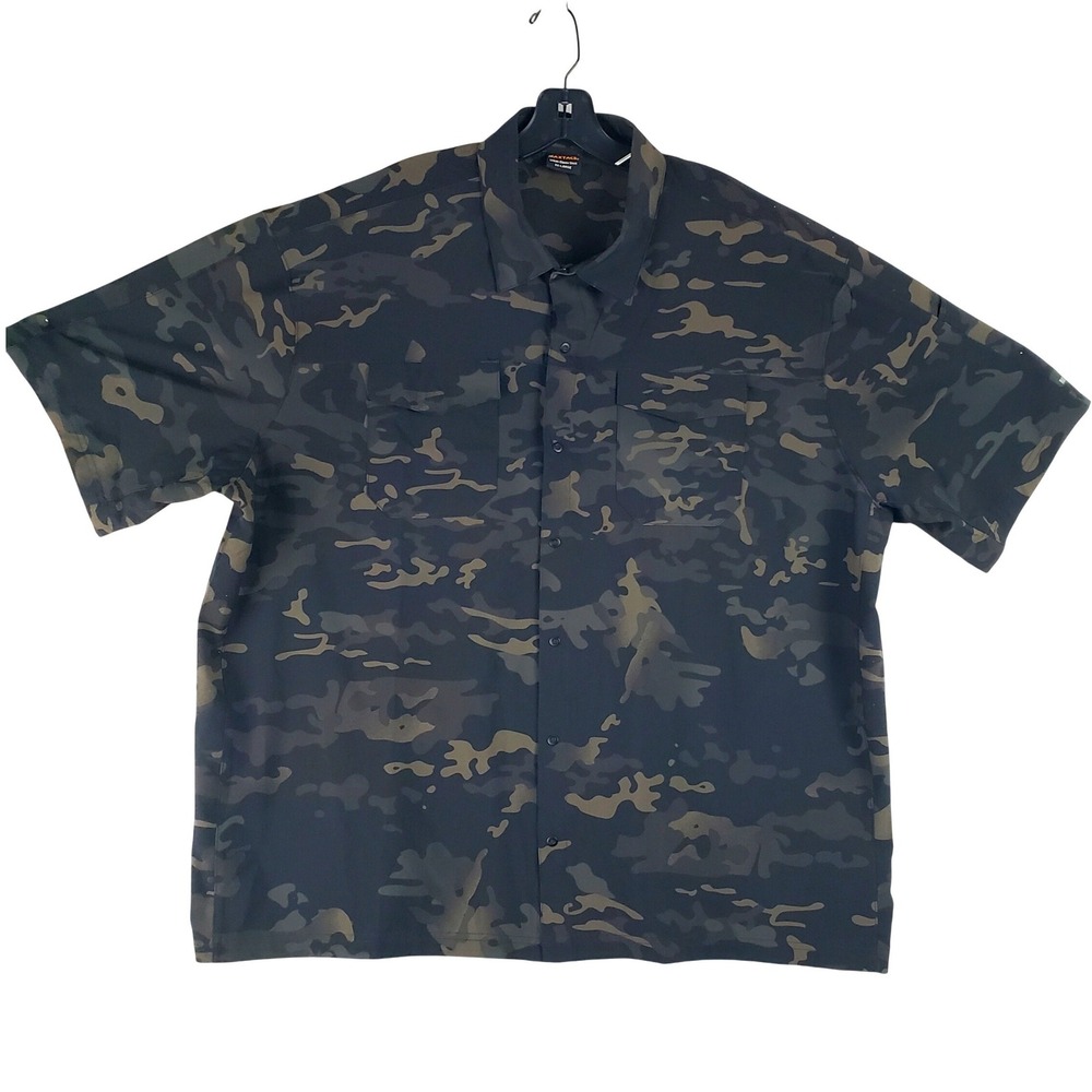 Maxtacs Urban ElastX Shirt Mens 3XL Camo Tactical Snap Front Stretch Utility Pro